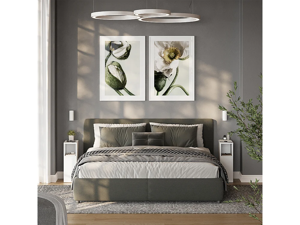 Table de nuit blanc 20x35x59.5 enton