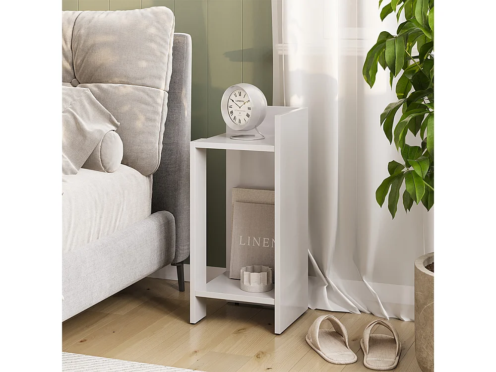 Table de nuit blanc 27x25x60 lenar