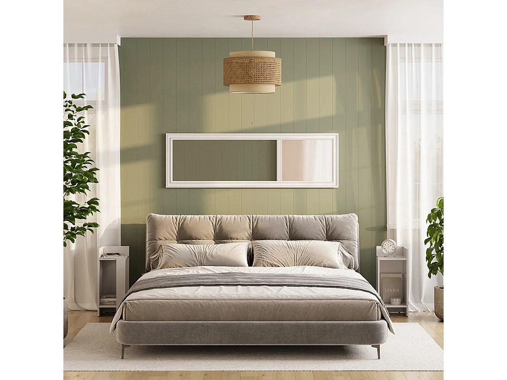 Table de nuit blanc 27x25x60 lenar