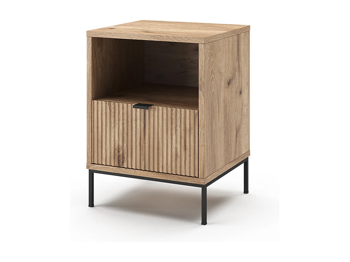 Table de nuit chêne viking 40x38.1x55 eliza