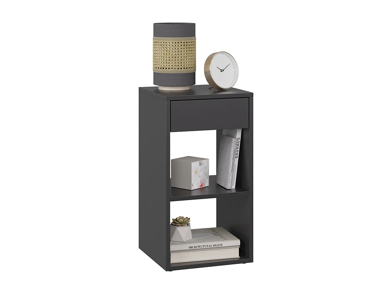 Table de chevet anthracite 35x35x65 dany