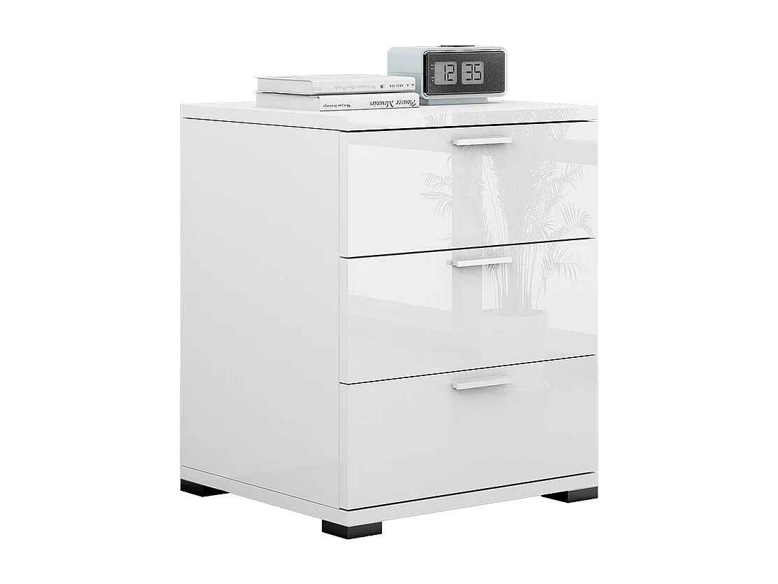 Nachttisch weiß hochglanz 46.2x42x60 marseille