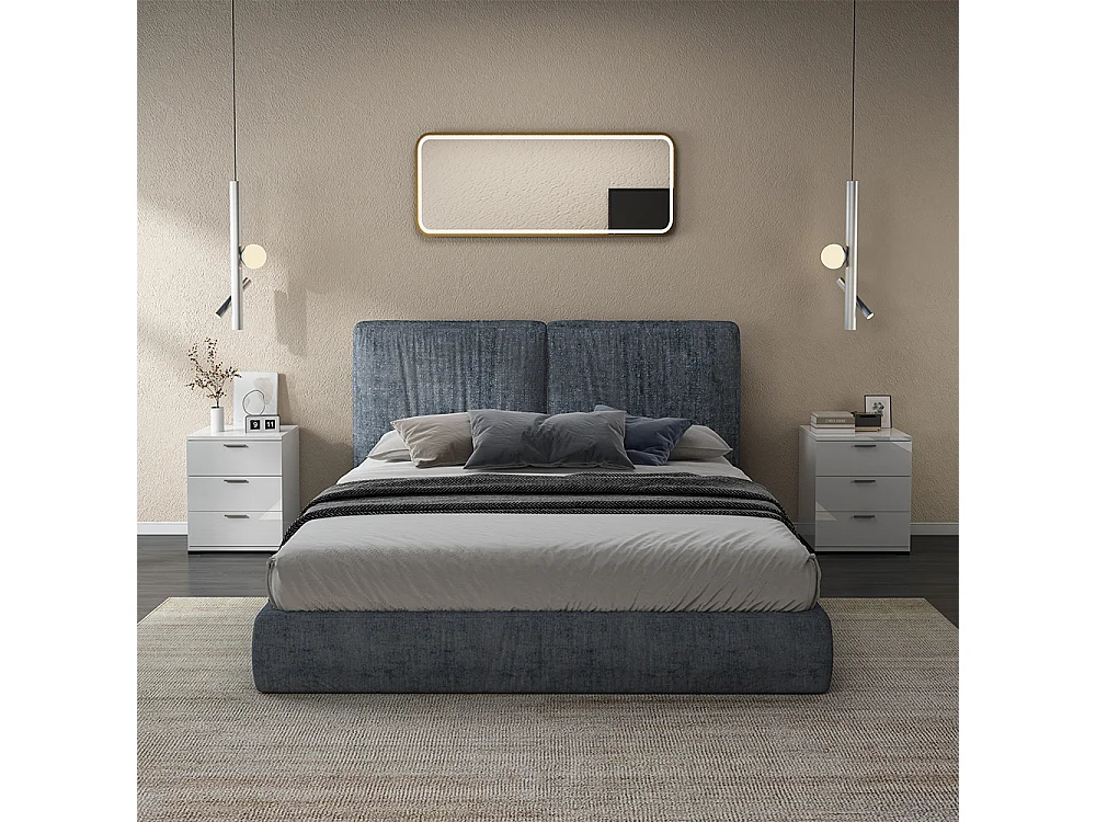 Nachttisch weiß hochglanz 46.2x42x60 marseille