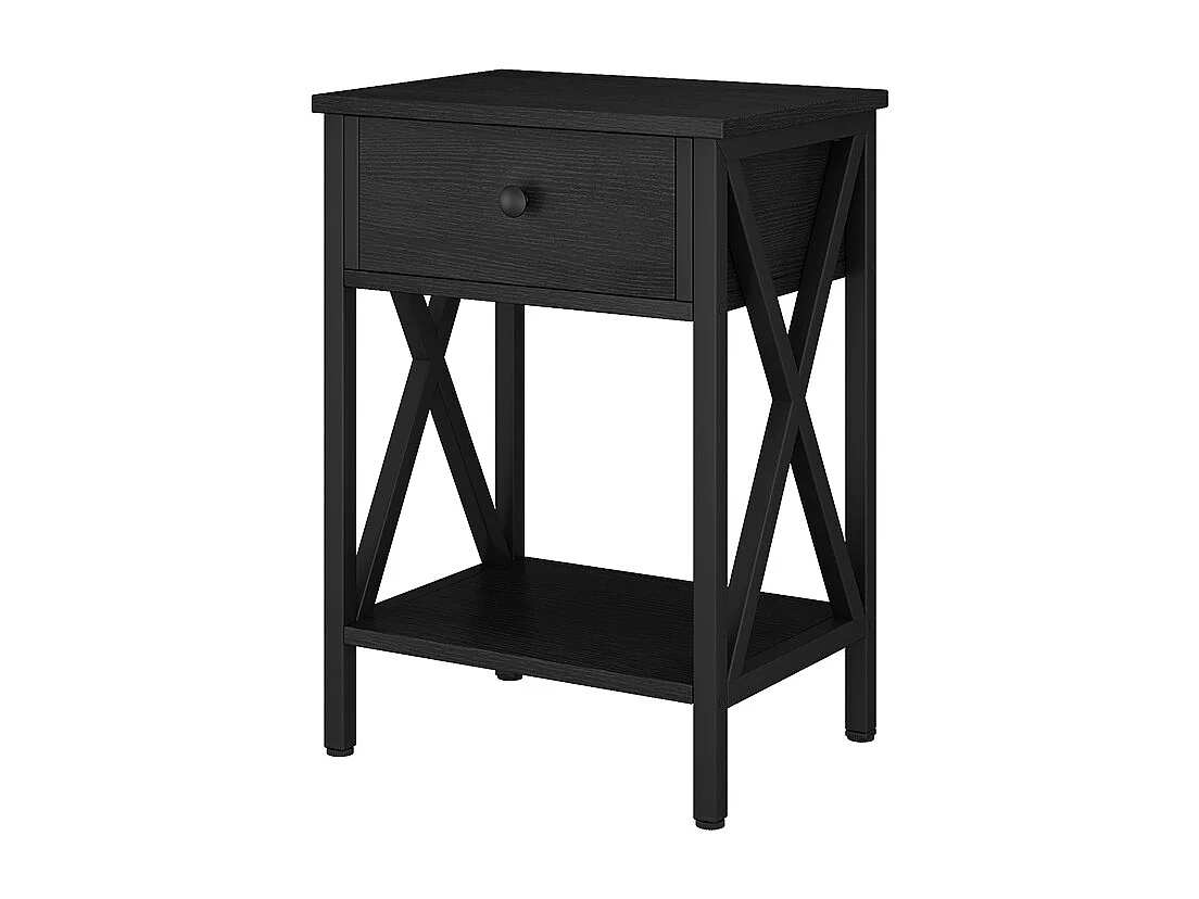 Nachttisch schwarz 40x30x55 keno