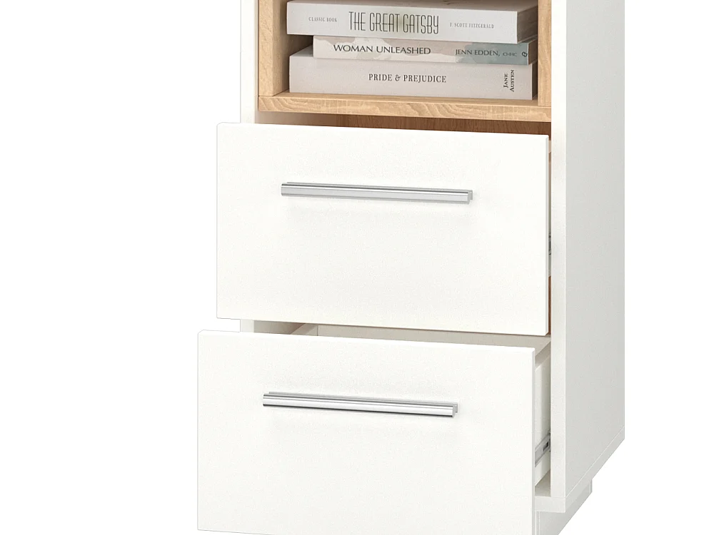 Table de chevet blanc 36x36x68 beatrice