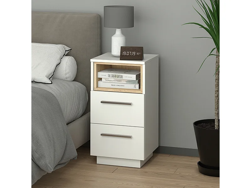 Nachttisch weiß 36x36x68 beatrice