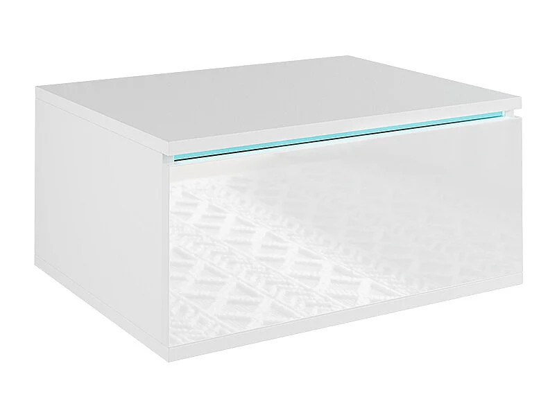 Table de chevet blanc 49x38x23 samira