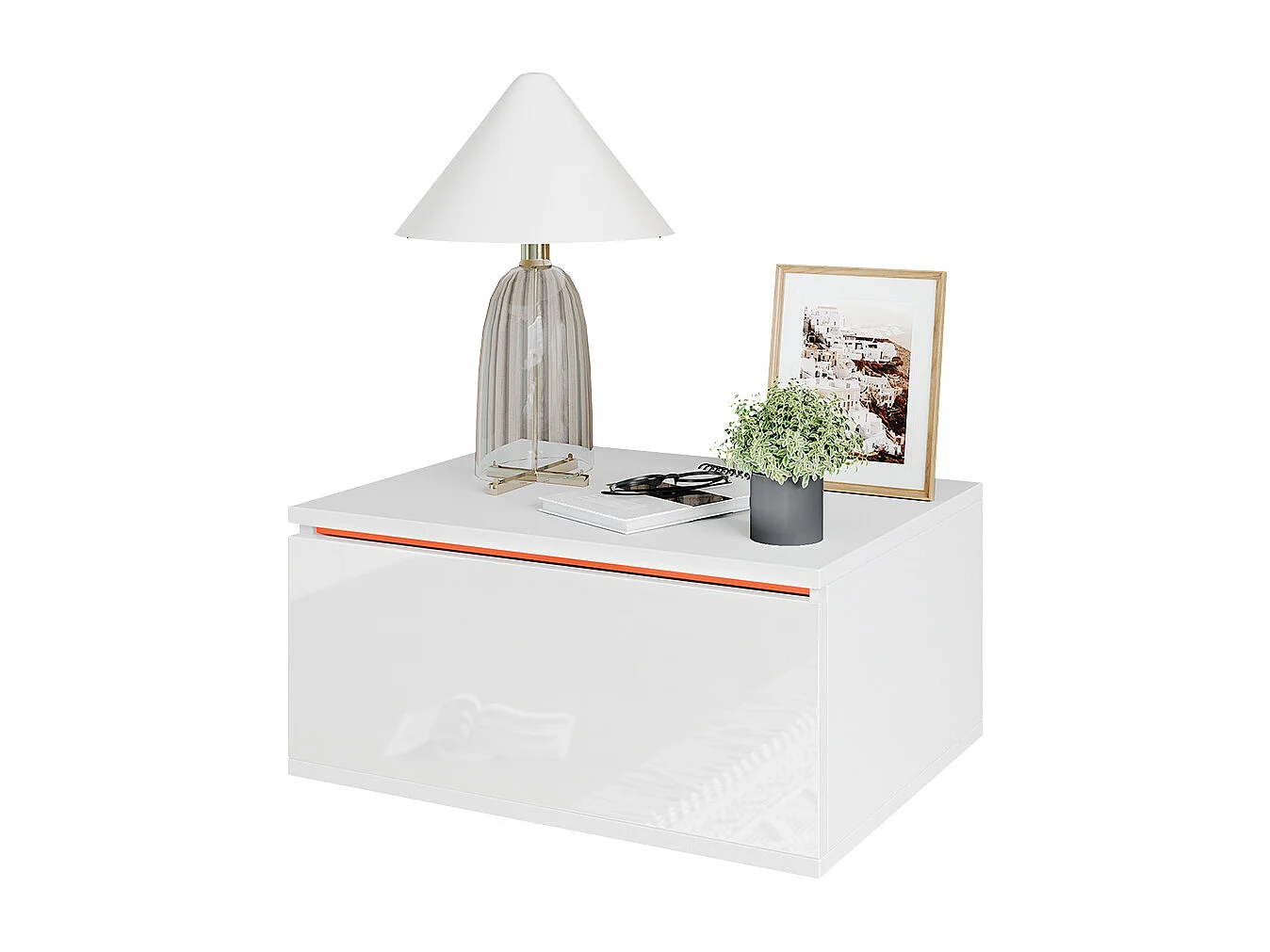 Sengebord hvid 49x38x23 samira