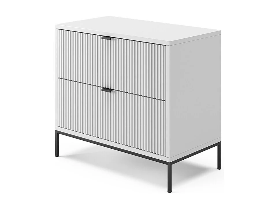 Table de chevet blanc 66x36x60 eliza