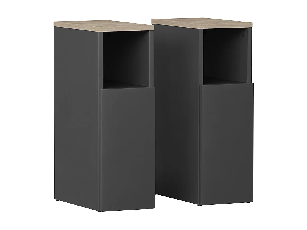 Table de nuit anthracite/sonoma 20x35x59.5 enton