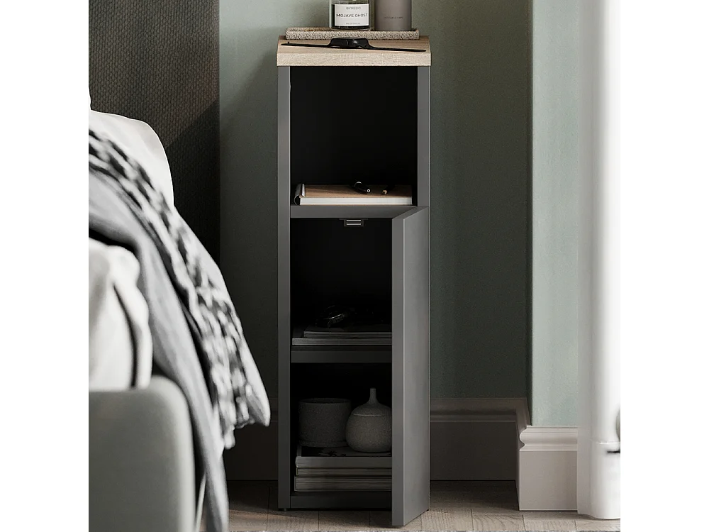 Table de nuit anthracite/sonoma 20x35x59.5 enton