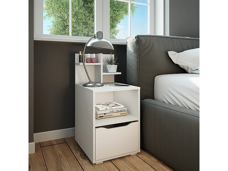 Stolik nocny biały 40x48x82.2 ruben