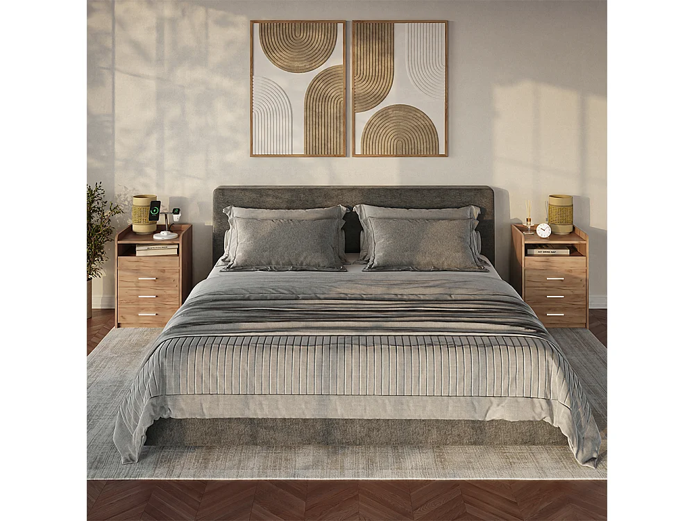 Mesilla de noche roble dorado 45x40x64 edis