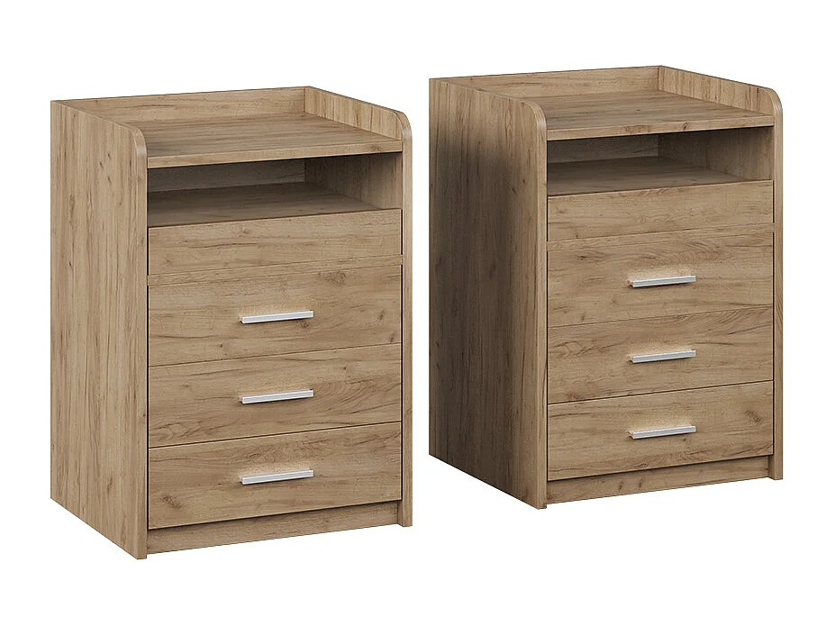 Table de nuit chêne de force doré 45x40x64 edis