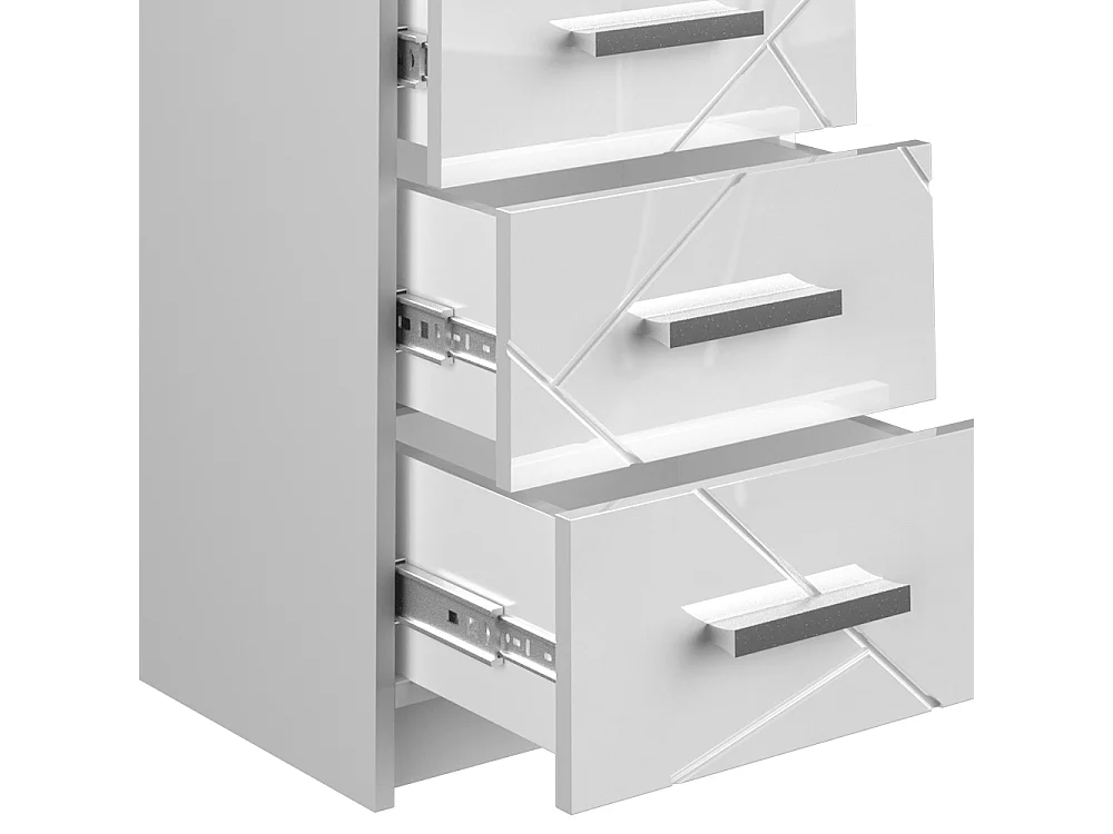 Table de chevet blanc 35.5x37.6x66 irma