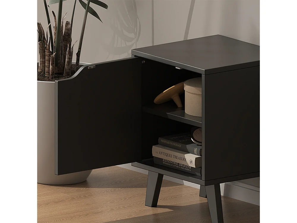 Sengebord sort 34.5x32x47 malu