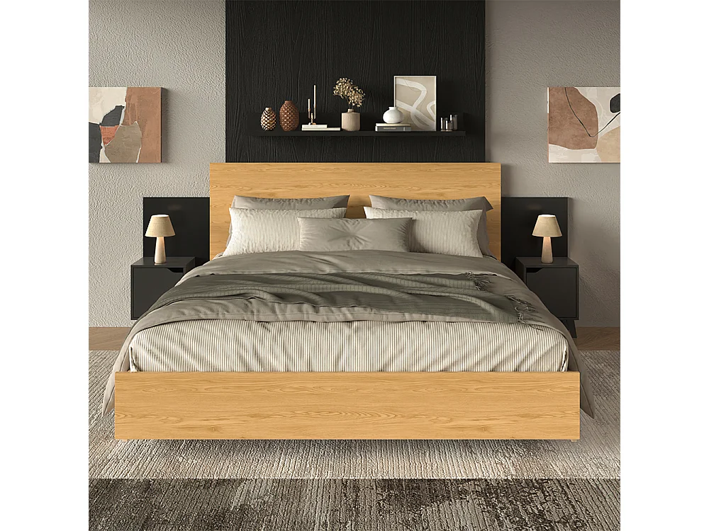 Sengebord sort 34.5x32x47 malu