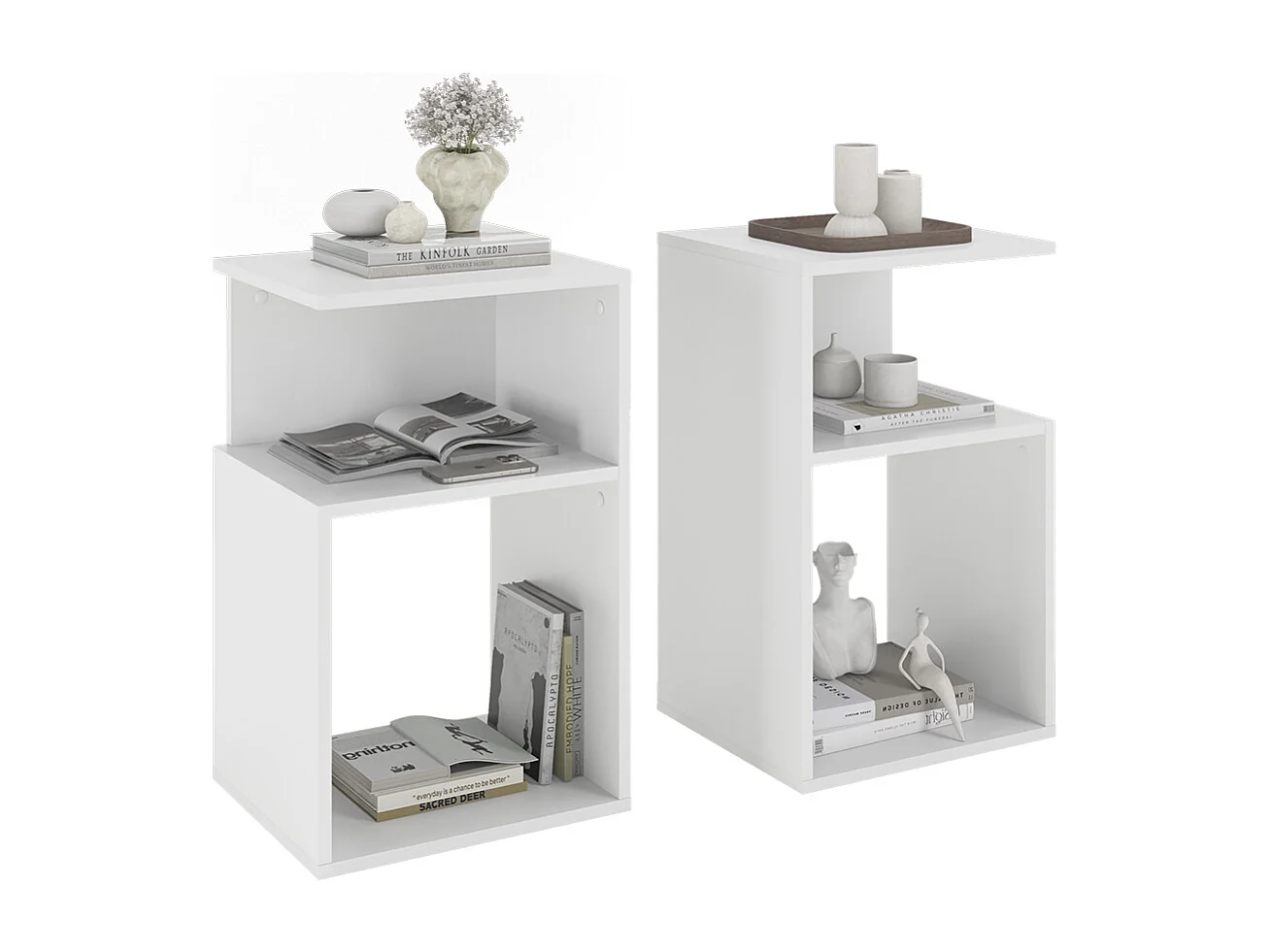 Mesilla de noche blanco 40x35x65.3 elios