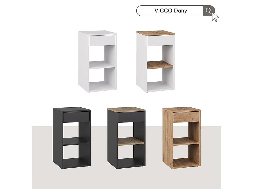 Mesilla de noche blanco 35x35x65 dany