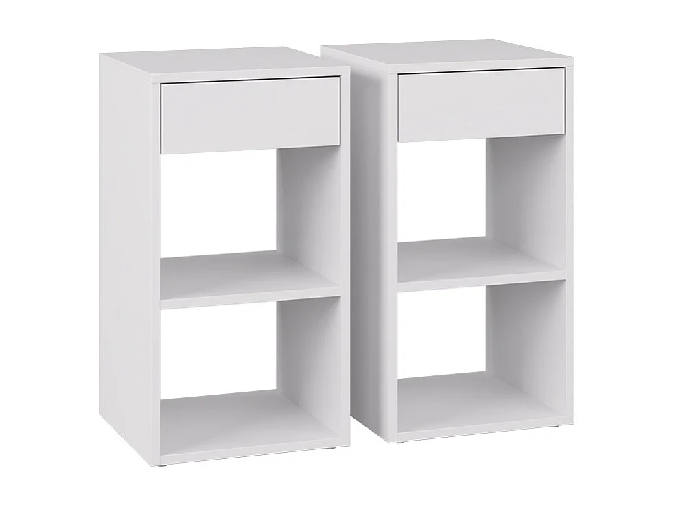 Table de nuit blanc 35x35x65 dany