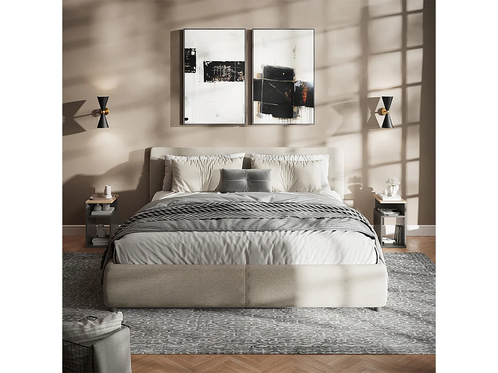 Nachttisch anthrazit/goldkraft eiche 25x35x45.3 elios