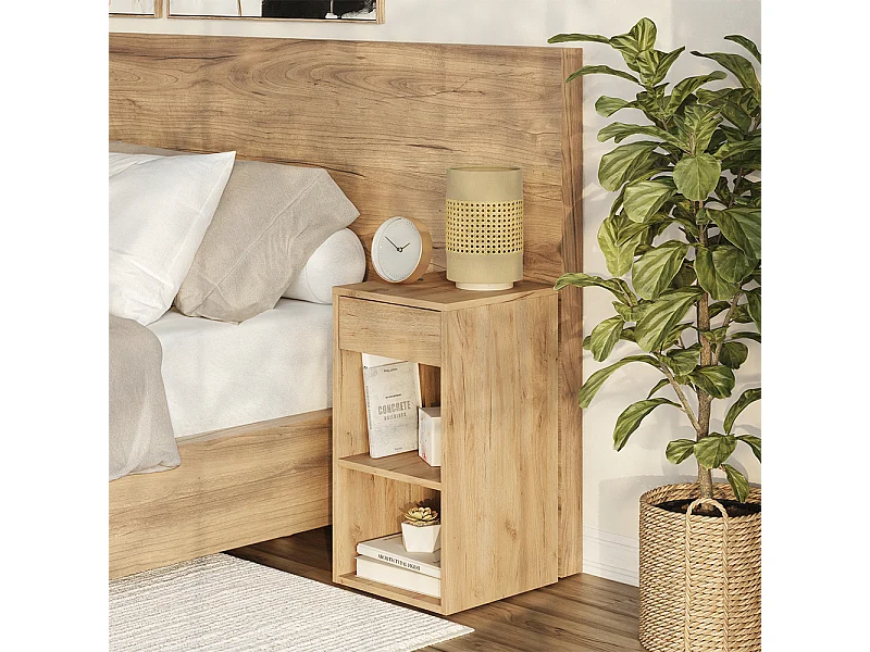 Mesilla de noche roble dorado 35x35x65 dany