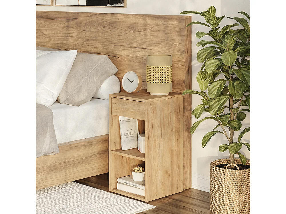 Mesilla de noche roble dorado 35x35x65 dany