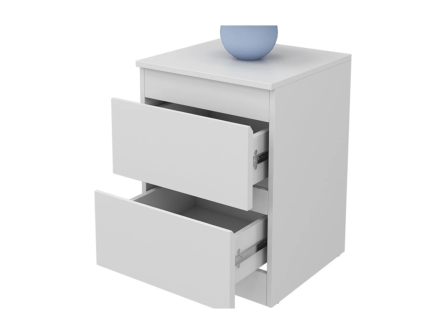 table de nuit blanc 40x39x55 calisto