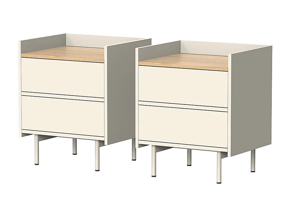 Table de nuit crème 48x40x50 velina