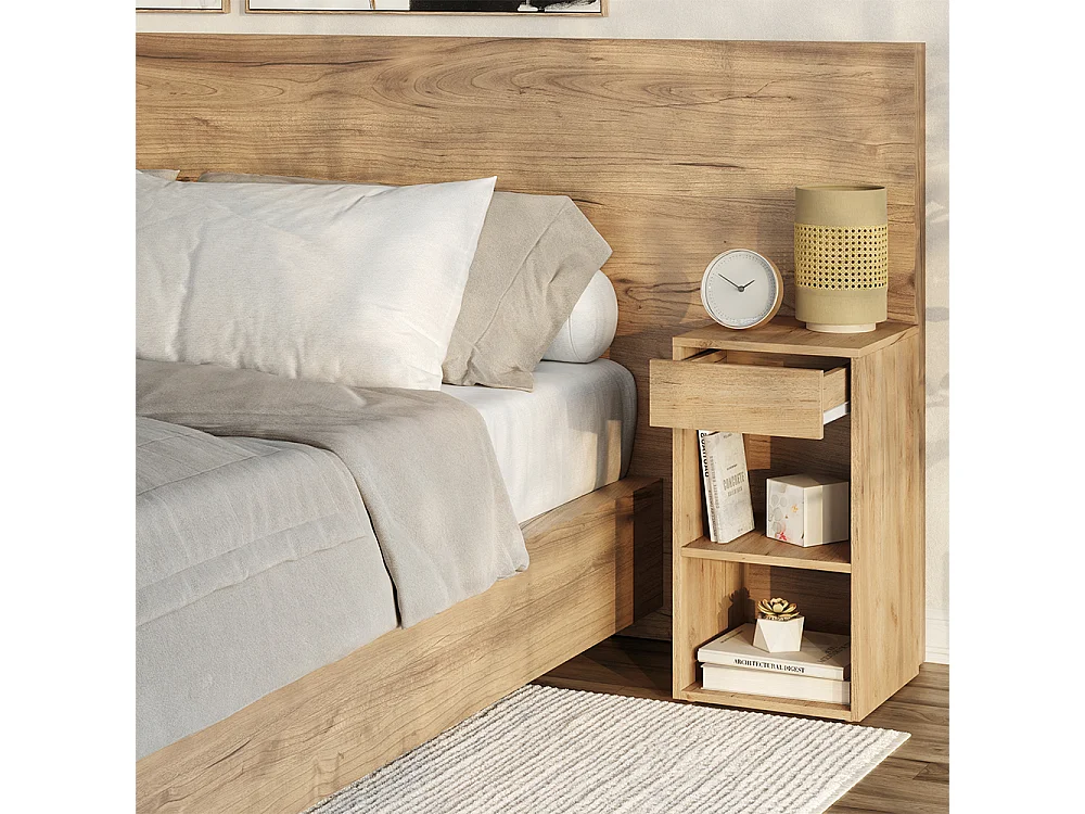 Mesilla de noche roble dorado 35x35x65 dany