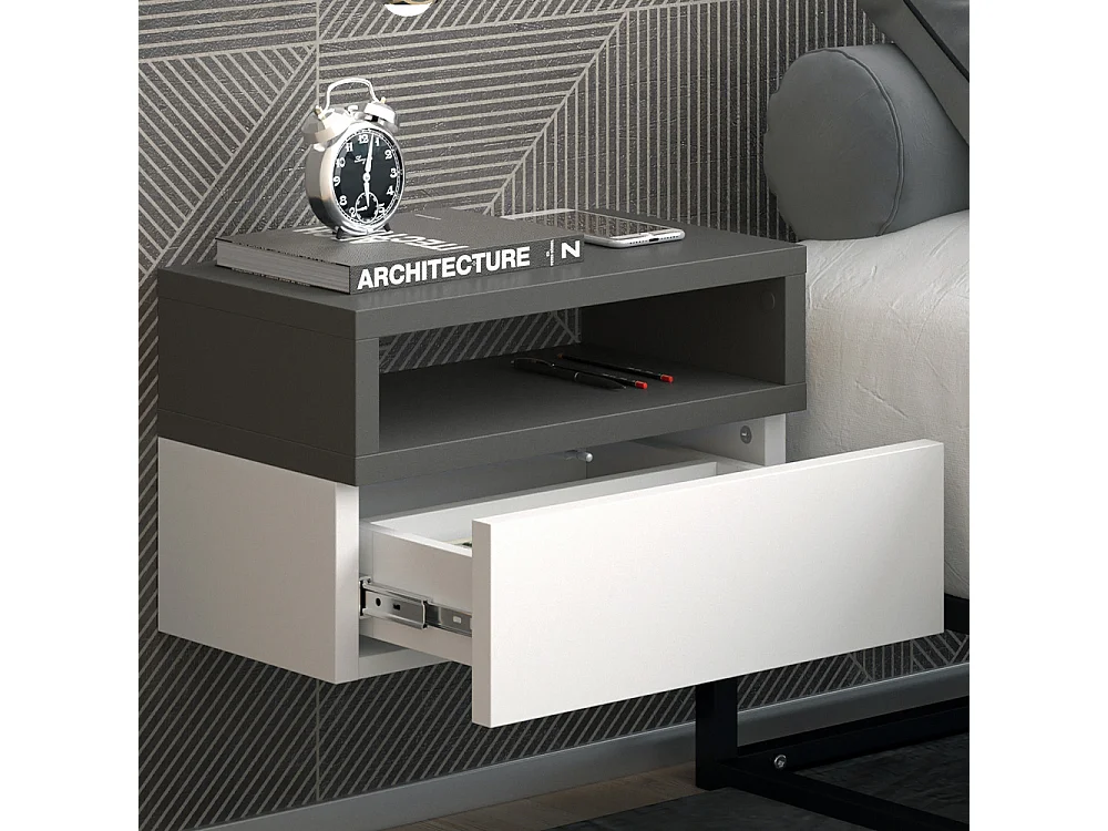 Comodini camera da letto antracite 45x25.3x28 urbano