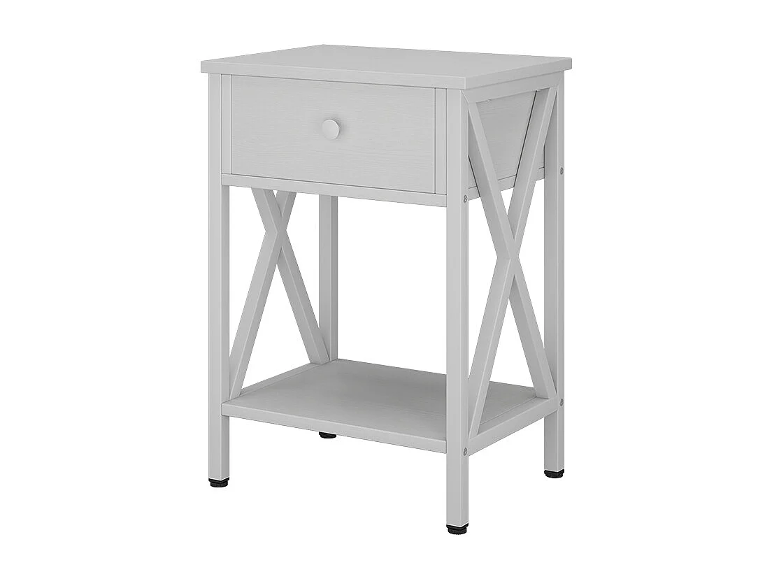 Table de chevet blanc 40x30x55 keno