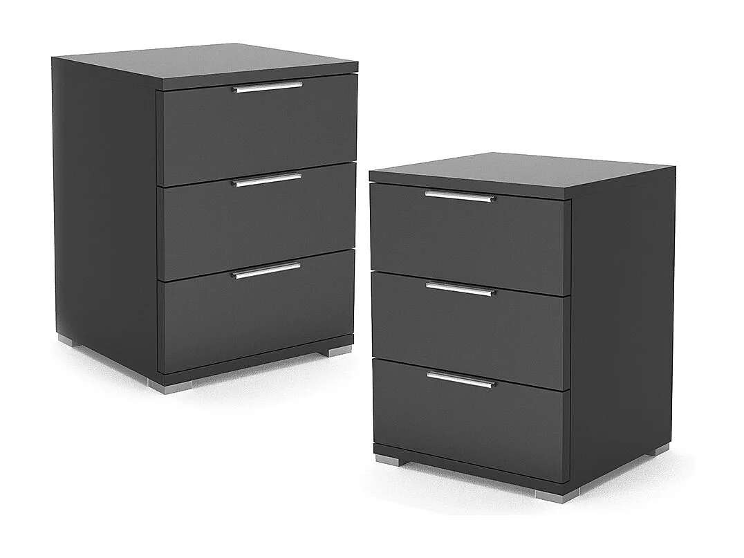 Nachttisch schwarz 46.2x42x60.5 florenz