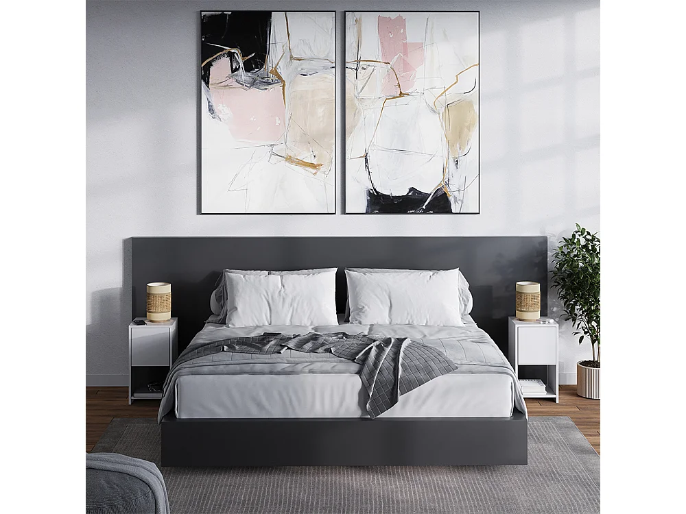 Mesilla de noche blanco 30x30x55 evo