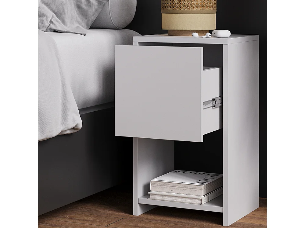 Table de nuit blanc 30x30x55 evo