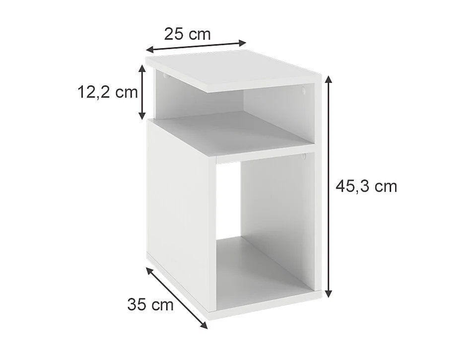 Mesilla de noche blanco 25x35x45.3 elios