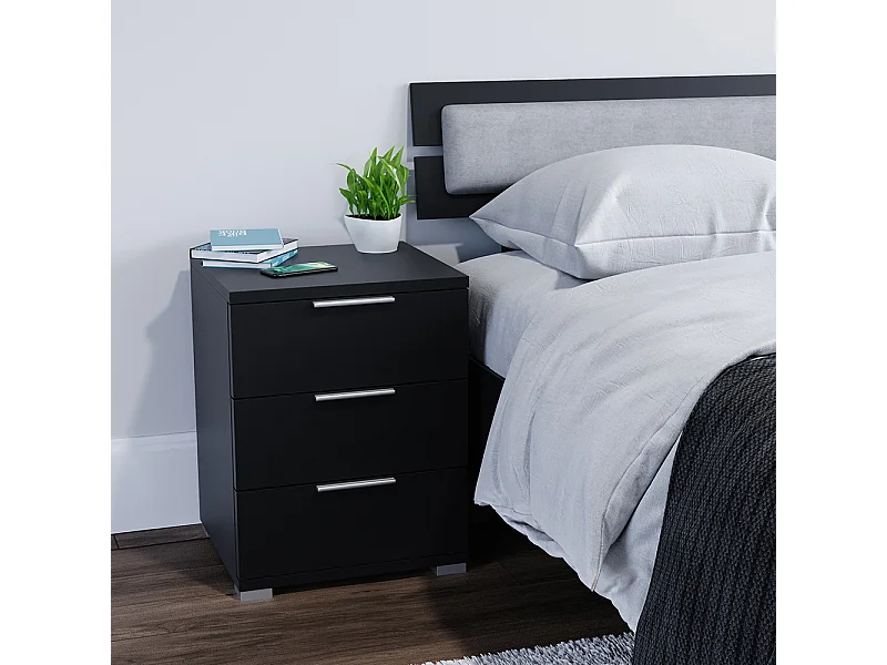 Nachttisch schwarz 46.2x42x60.5 florenz