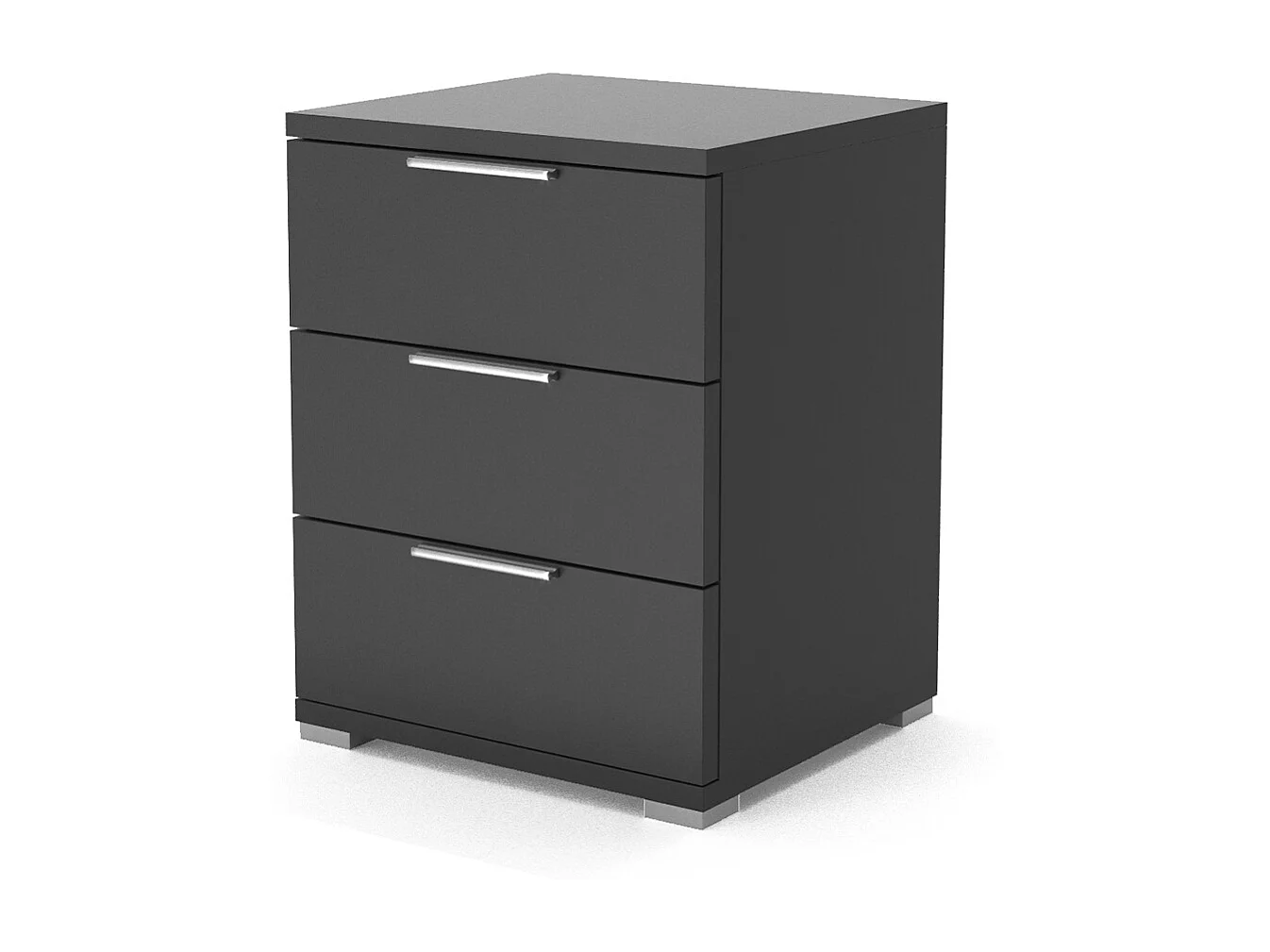 Nachttisch schwarz 46.2x42x60.5 florenz