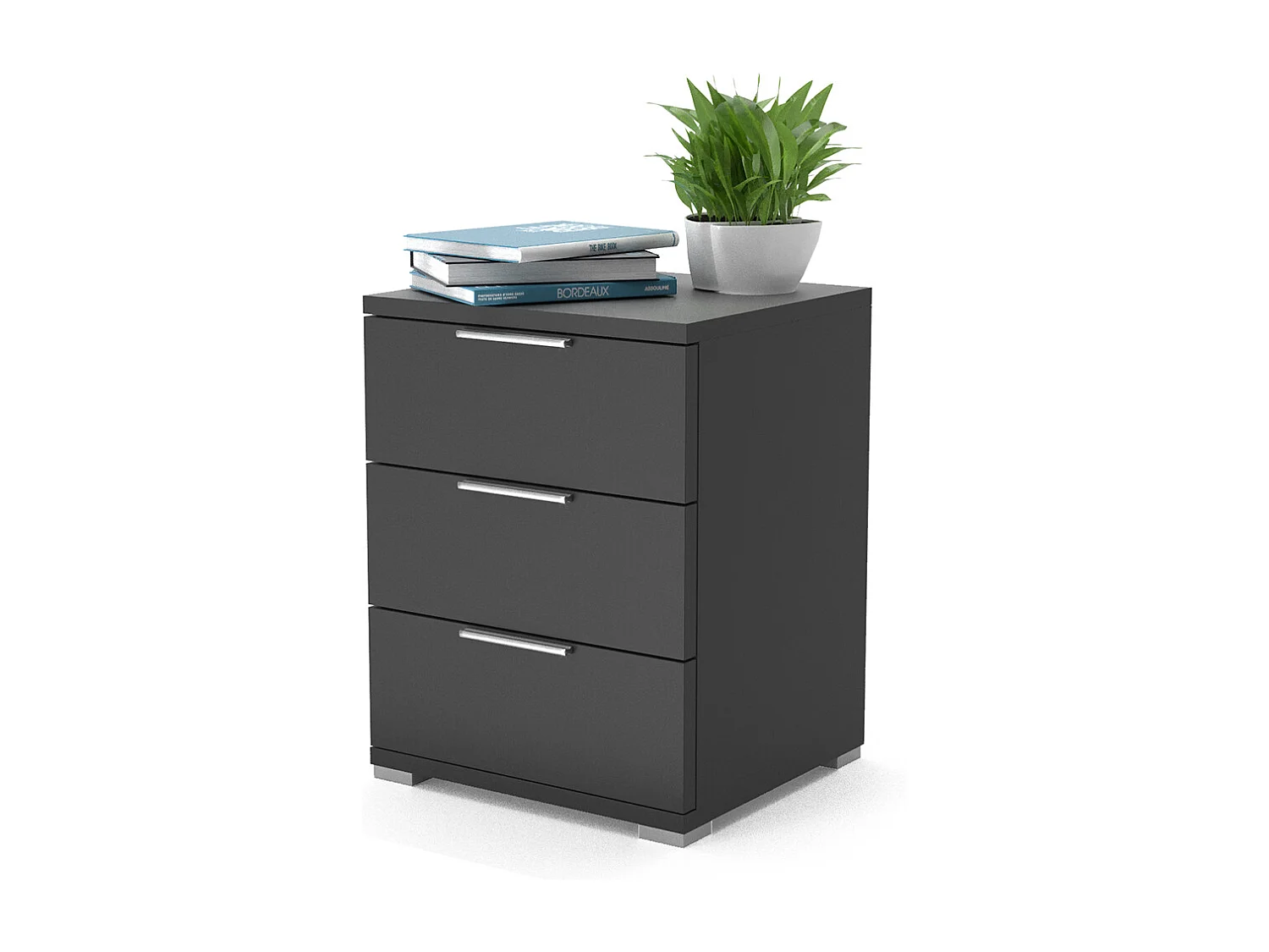 Nachttisch schwarz 46.2x42x60.5 florenz