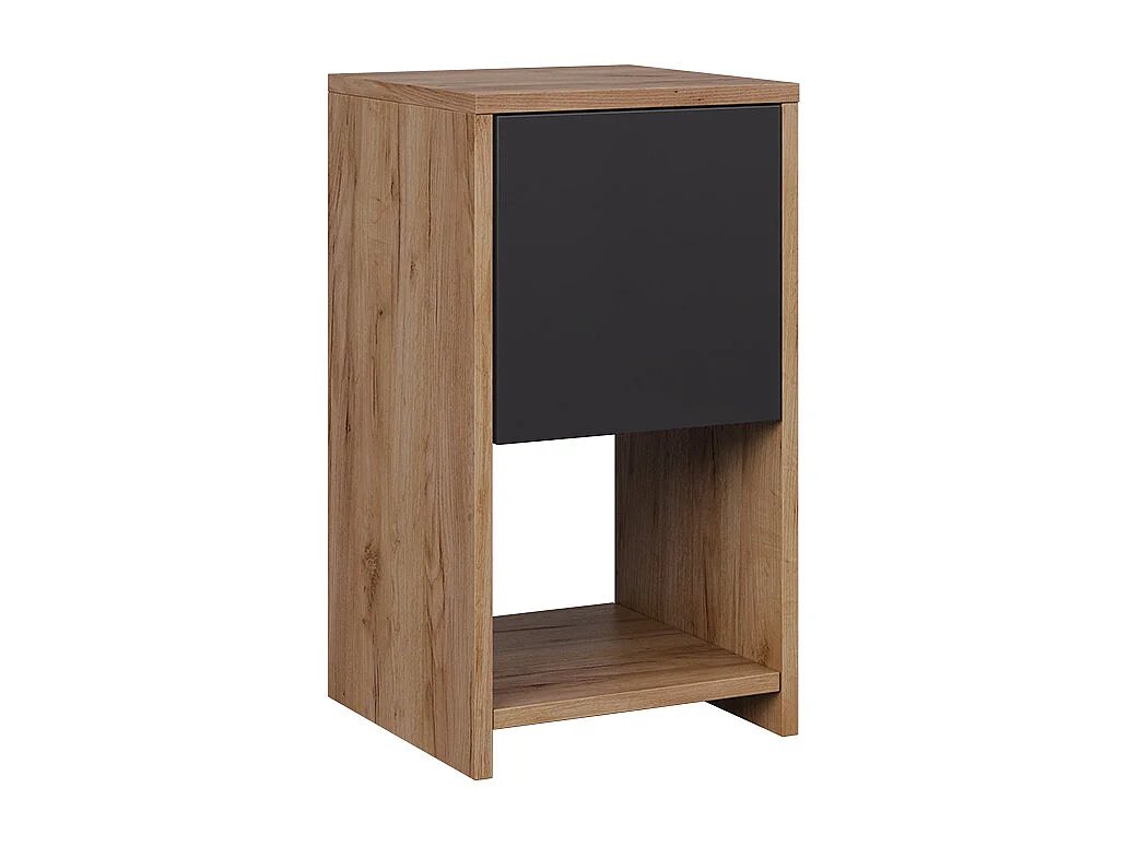 Table de nuit chêne doré/anthracite 30x30x55 evo