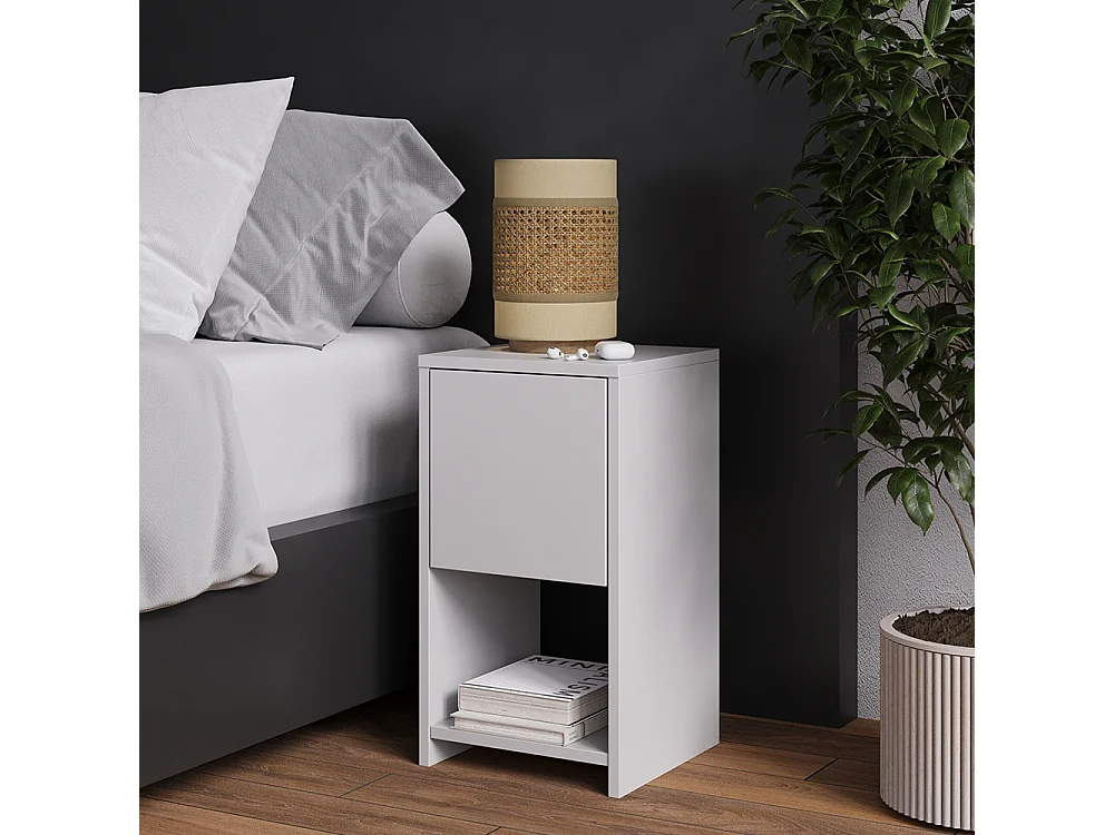 Table de nuit blanc 30x30x55 evo