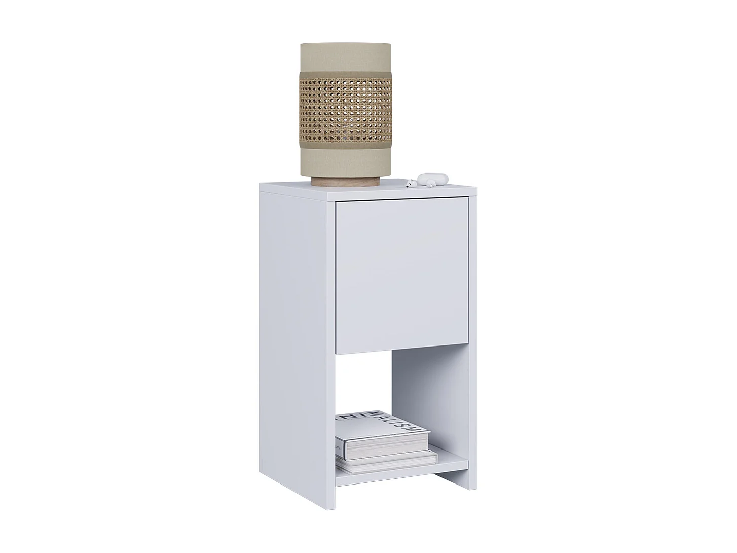 Table de nuit blanc 30x30x55 evo