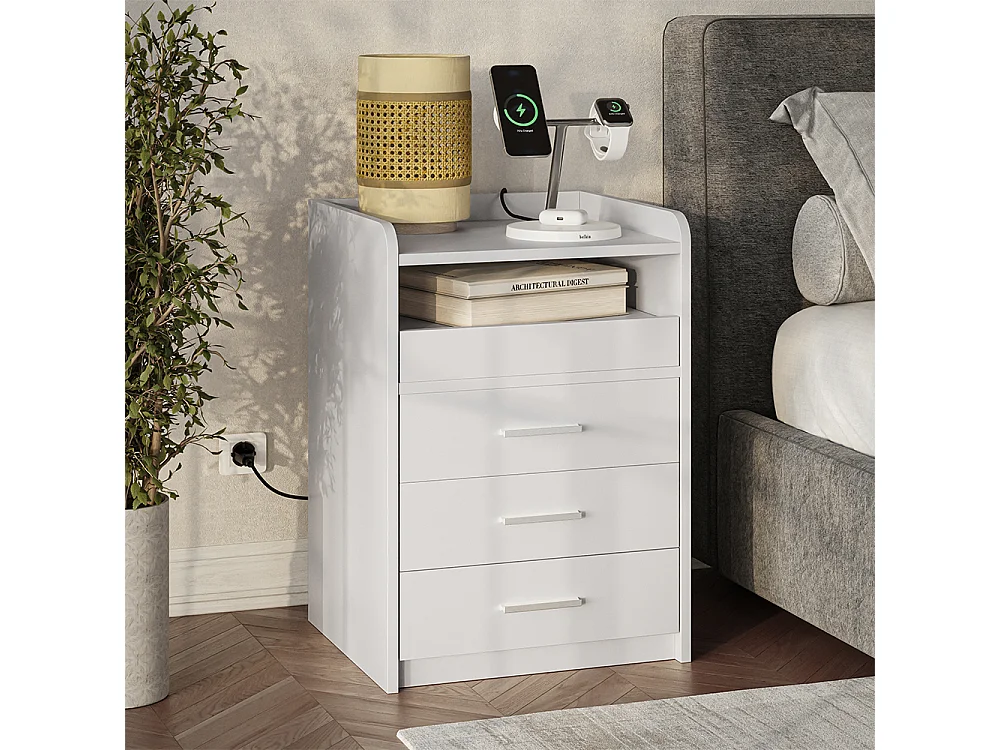 Mesilla de noche blanco 45x40x64 edis