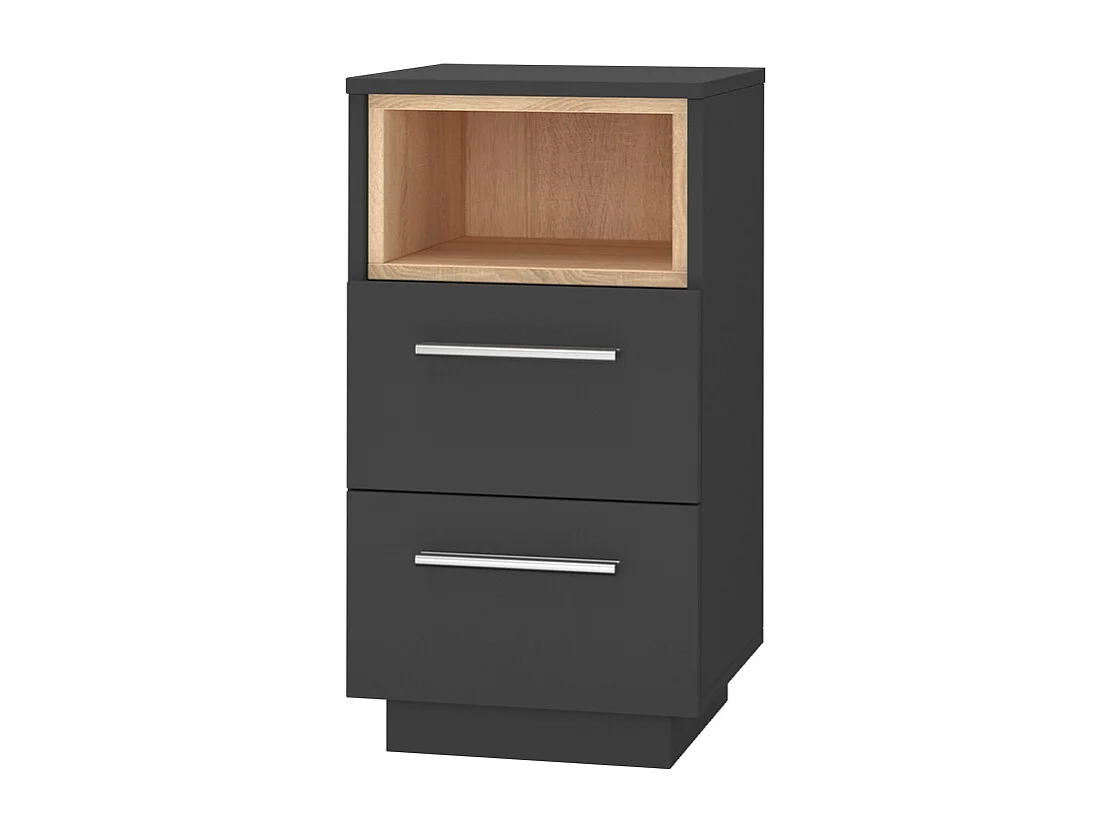 Table de chevet anthracite 36x36x68 beatrice