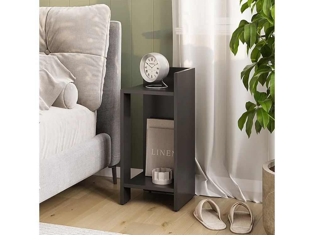 Table de nuit anthracite 27x25x60 lenar