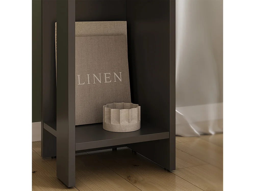 Table de nuit anthracite 27x25x60 lenar