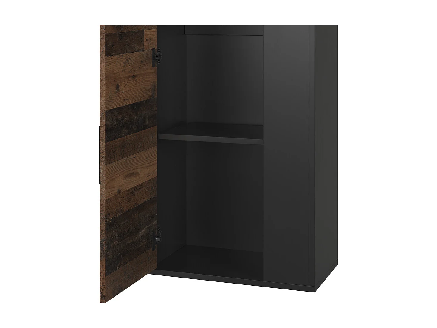 Armoire suspendue noir/ancien style 50.1x28.3x78.4 berno