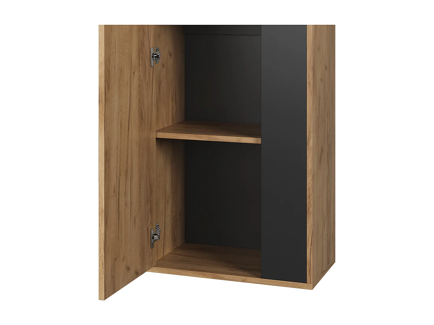 Armoire suspendue chêne doré/anthracite 50.1x28.3x78.4 berno