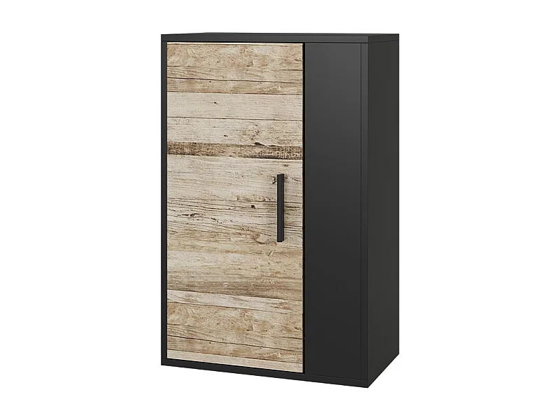 Hängeschrank schwarz/sandeiche 50.1x28.3x78.4 berno