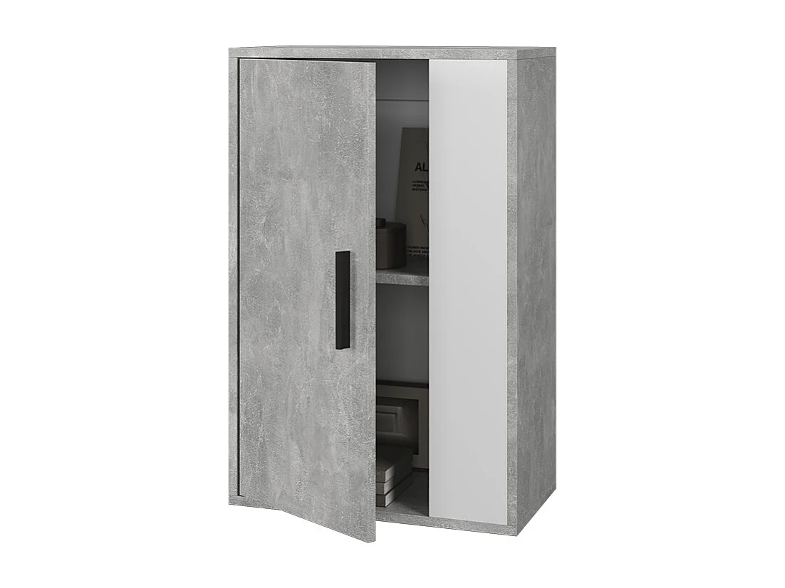 Armoire suspendue béton/blanc 50.1x28.3x78.4 berno